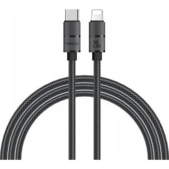 Datový kabel Kabel Recci USB-C - Apple Lightning 1,2 m černý