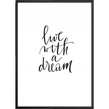 Obraz Plakát v černém rámu do obýváku, ložnice 50x70 typografie moderní obraz