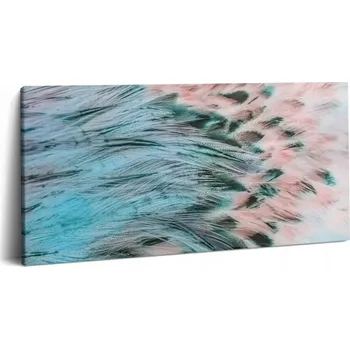 Obraz Plátno Premium do ložnice Barevná pírka 100x50 cm