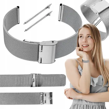 Řemínek na hodinky Řemínek ChronSmarta pro Garmin Venu 3s 41mm stříbrný s teleskopy 18 mm