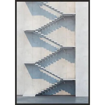 Obraz OBRAZ PLAKÁT V RÁMU 53x73 cm Schody P594
