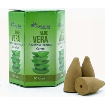 Zpětné vonné kužely Aloe Aromatika 10 Ks