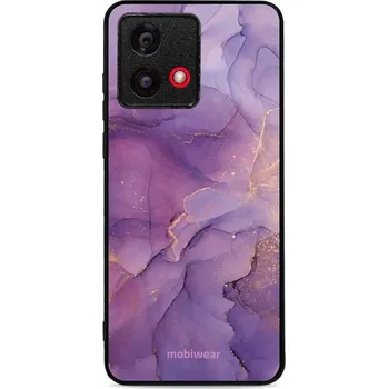Pouzdro na mobilní telefon Lesklý kryt Mobiwear Glossy - Motorola Moto G84 - G050G - Fialový mramor (Prémiové lesklé pouzdro, obal, kryt Mobiwear Glossy na mobil Motorola Moto G84 - G050G - Fialový mramor, materiál Plast + TPU silikon - krytí po všech stranách, neošoupatelný potisk