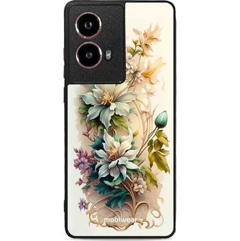 Pouzdro na mobilní telefon Lesklý kryt Mobiwear Glossy - Motorola Moto G85 5G - G014G Krémové květy (Prémiové lesklé pouzdro, obal, kryt Mobiwear Glossy na mobil Motorola Moto G85 5G - G014G Krémové květy, materiál Plast + TPU silikon - krytí po všech stranách, neošoupatelný potisk