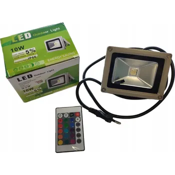 LED RGB reflektor 10W 230V s IR dálkovým ovládáním a zástrčkou