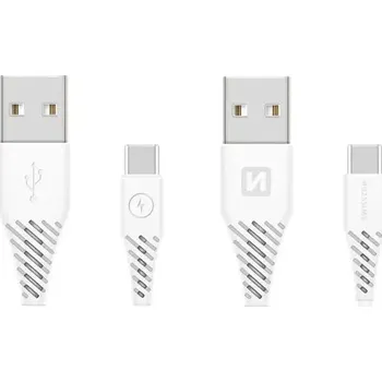 Datový kabel Kabel Swissten USB - USB typ C 1,5 m bílý