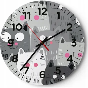 Hodiny Kuchyňské nástěnné hodiny 30x30 Pro Děti Moderní skleněné hodiny Tiché