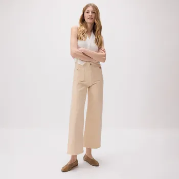 Dámské džíny Reserved - Džíny culottes - béžová - YT203-08J - YT203-08J-40