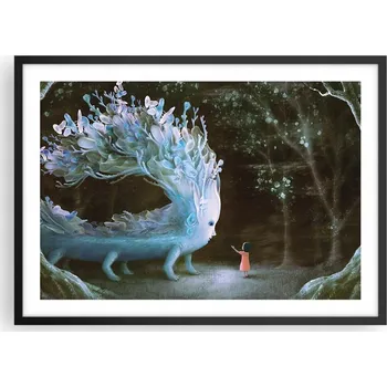 Obraz Plakát v černém rámu do obýváku ložnice 70x50 abstrakce moderní obraz