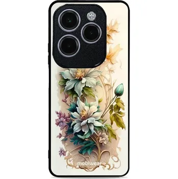 Pouzdro na mobilní telefon Lesklý kryt Mobiwear Glossy - Infinix HOT 40 Pro - G014G Krémové květy (Prémiové lesklé pouzdro, obal, kryt Mobiwear Glossy na mobil Infinix HOT 40 Pro - G014G Krémové květy, materiál Plast + TPU silikon - krytí po všech stranách, neošoupatelný potisk,)