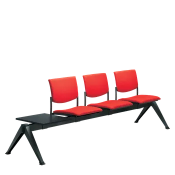 3místná lavice Seance 099-3T-N1 (podnož černá, odkládací stolek)