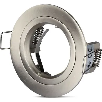 Žárovka Rámeček na bodovou žárovku GU10, kulatý, hliník Nikl