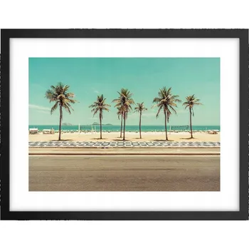 Obraz Obraz plakát v černém rámu do obýváku 40x30 pláž foto plakáty na zeď