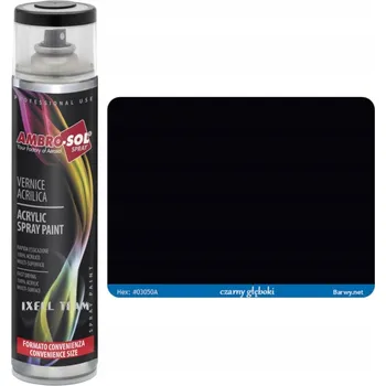 Barva ve spreji RAL 9005 matný 600 ml SPRAY hluboká ČERNÁ HQ akrylová AMBROSOL 1445