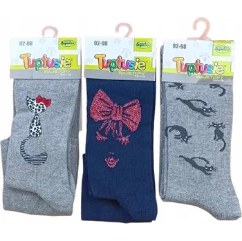 Dívčí oblečení Punčocháče bavlněné se vzorem SYNTEX 3 ks vel. 92/98