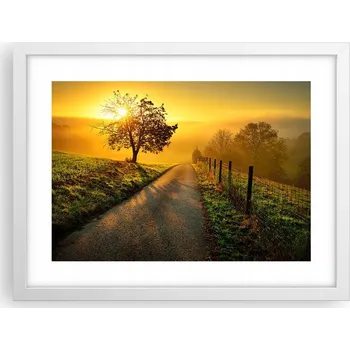 Obraz Obraz plakát v bílém rámu do obýváku 40x30 krajina foto na zeď