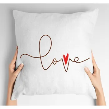 Dekorativní polštářek Polštář s potiskem Love
