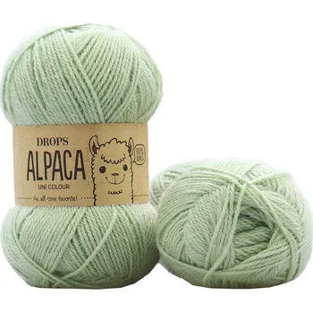 Příze Drops Alpaca Uni colour 9038 zelená šalvěj
