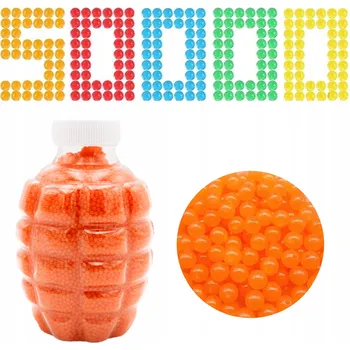 PUŠKA 50000 KUSŮ 7-8MM VODNÍ GELOVÉ KULIČKY PISTOLE ORANŽOVÉ KVĚTY