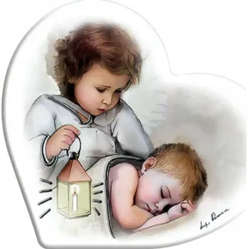 Obraz Obrázek Andělíčka Malovaný Na Dřevě Rozměr: 15X14 Cm