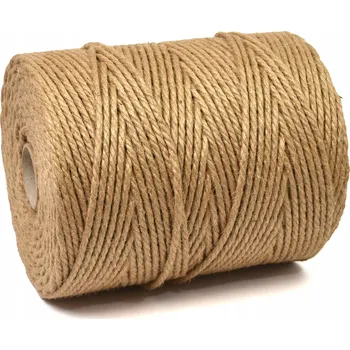 Lany Jutový provaz / lano, jutová dekorativní šňůra, škrabadlo, 8mm, 25m