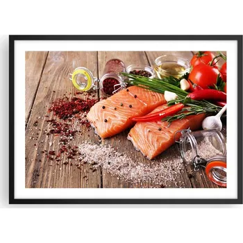 Obraz Plakát v černém rámu, obývací pokoj, ložnice 70x50, gastronomie, moderní obraz