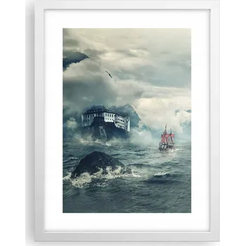 Obraz Obraz plakát v bílém rámu do obýváku 30x40 krajina plakáty na zeď