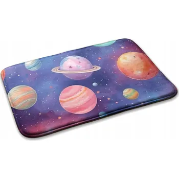 Koberec Měkký Kobereček do Dětského Pokoje Planety v kosmu 75x45 cm