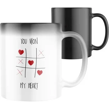 Magický keramický hrnek s potiskem You won my heart