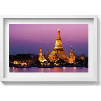 Obraz Dekorativní obraz v rámu do obýváku Chrám v Bangkoku Thajsko 60x40 cm
