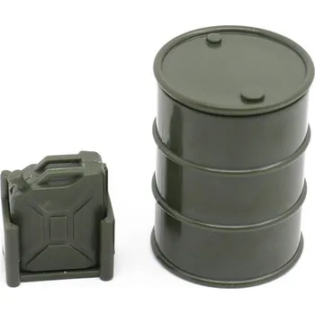 RC náhradní díl H-Speed sud na olej 42mm, kanystr 24mm 1:24 tmavě zelený