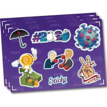 Obraz Ozdobné samolepky na dárky DEKORACE rok 2020