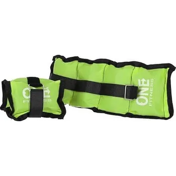 Zátěžové oblečení Zátěže na zápěstí a kotníky ONE FITNESS WW01 2 x 0,7 kg zelené