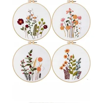 Obraz Zestaw do Haftowania szycia dla dorosłych KVĚTIN ruční práce VÝŠIVKA 4ks