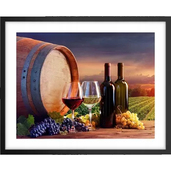 Obraz Foto obraz, plakát na zeď v černém rámu 50x40 vinice, plakáty do obýváku