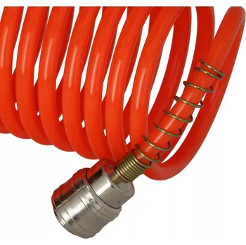 Příslušenství ke kompresoru PNEUMATICKÁ HADICE 6 x 8 mm 20 m 7 BAR POLYURETAN SPIRÁLOVÁ HADICE KE KOMPRESORU