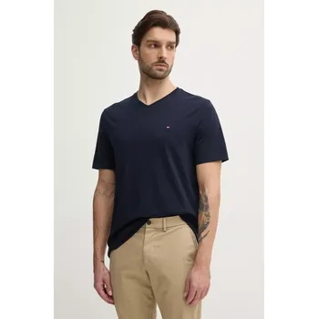 Pánské tričko Bavlněné tričko Tommy Hilfiger tmavomodrá barva, MW0MW39249 59X, vel. M