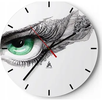 Hodiny Nástěnné hodiny do kuchyně 30x30 Abstrakce Skleněné hodiny do obýváku Tiché