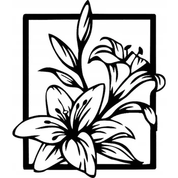 Obraz AŽUROVÝ OBRAZ NÁSTĚNNÁ DEKORACE 3D květiny lilie v rámu M panel 24x28cm