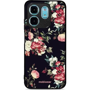 Pouzdro na mobilní telefon Lesklý kryt Mobiwear Glossy - Infinix HOT 50i - G040G - Růže na černé (Prémiové lesklé pouzdro, obal, kryt Mobiwear Glossy na mobil Infinix HOT 50i - G040G - Růže na černé, materiál Plast + TPU silikon - krytí po všech stranách, neošoupatelný potisk, tenk