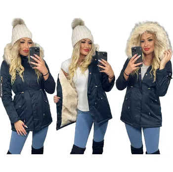 Dámská parka VELMI TEPLÁ PARKA S KOŽÍŠKEM A PODŠÍVKOU Z MEDVÍDKA, BUNDA XL
