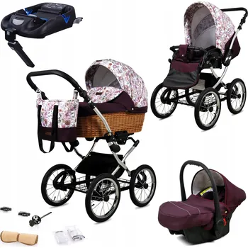 Kočárek BabyLux Dětský kočárek 4v1 Classic (hluboký, sportovní, autosedačka)