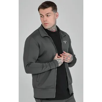 Pánská mikina SikSilk Pánská Šedá Mikina Essentials Poly Track Top Velikost: S