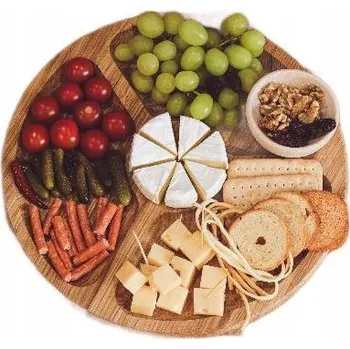 Dřevěné prkénko DUB patera na občerstvení 34 cm