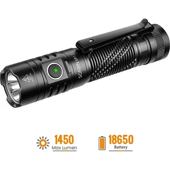 Svítilna Sofirn SR12, 1450 lumenů, s akumulátorem (malá, výkonná baterka na běžný akumulátor typu 18650)