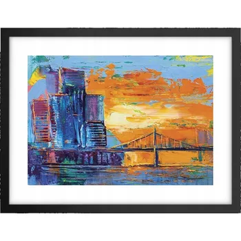 Obraz Obraz plakát v černém rámu do obýváku 40x30 abstrakce foto na zeď