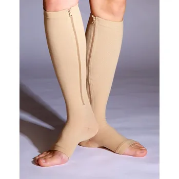 Kompresivní punčochy lýtkové se zipem L/XL