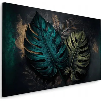 Obraz Obraz do obýváku Listy MONSTERY Abstrakce 30x20