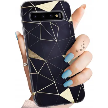 Pouzdro na mobilní telefon Zadní Kryt Hello Case pro Samsung Galaxy S10 zlaté