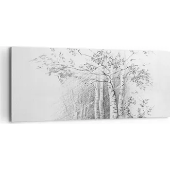 Obraz Foto obraz na plátně canvas 100x40 les obývák ložnice na zeď velký